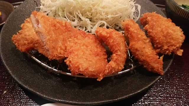 芋豚ヘレカツ定食